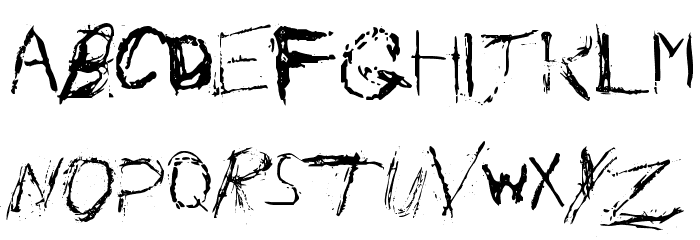 Nail Scratch Font LOWERCASE