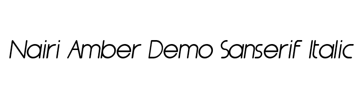 Nairi Amber Demo Sanserif Italic  لخطوط تنزيل