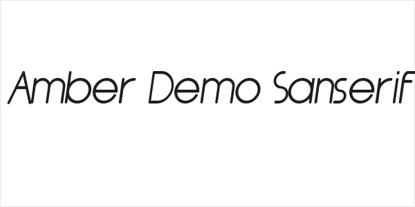 Nairi Amber Demo Sanserif Italic Logo