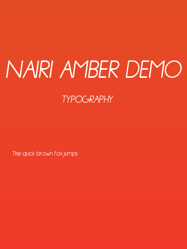 Nairi Amber Demo Sanserif Italic Poster