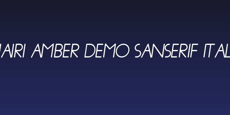 Nairi Amber Demo Sanserif Italic Social Header