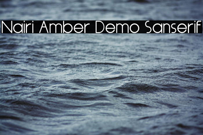 Nairi Amber Demo Sanserif Example 3