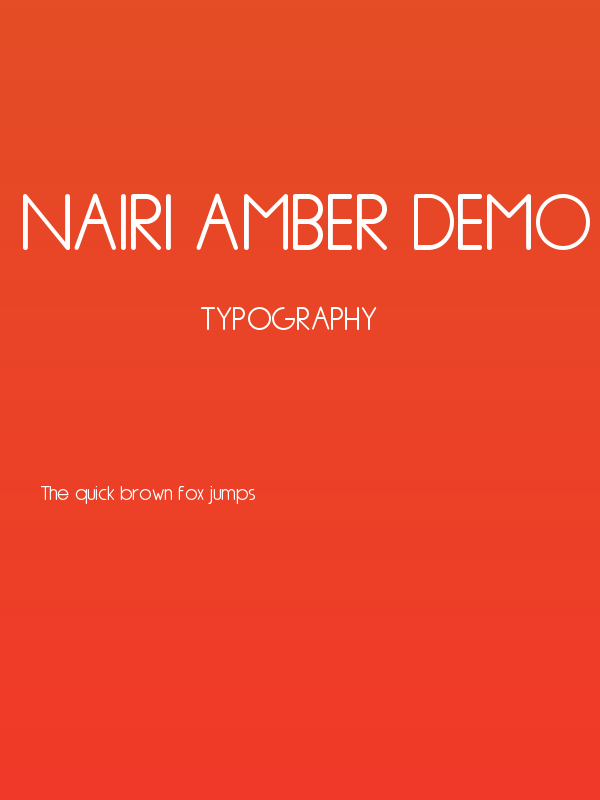 Nairi Amber Demo Sanserif Poster