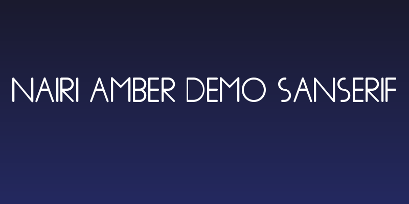 Nairi Amber Demo Sanserif Social Header