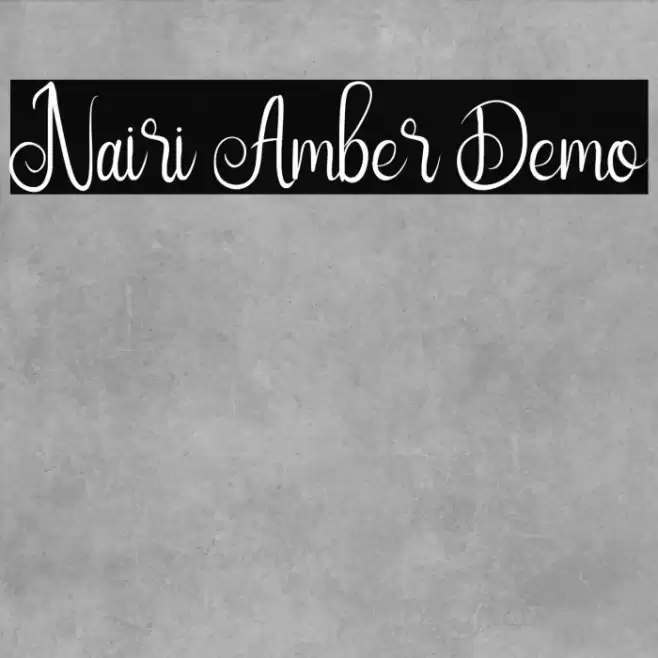 Nairi Amber Demo Font examples