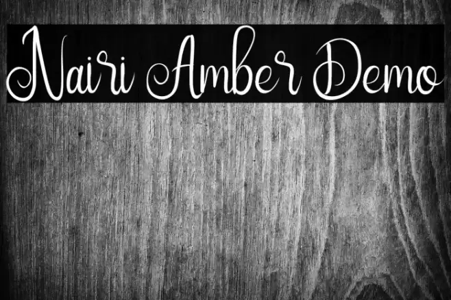 Nairi Amber Demo Font examples