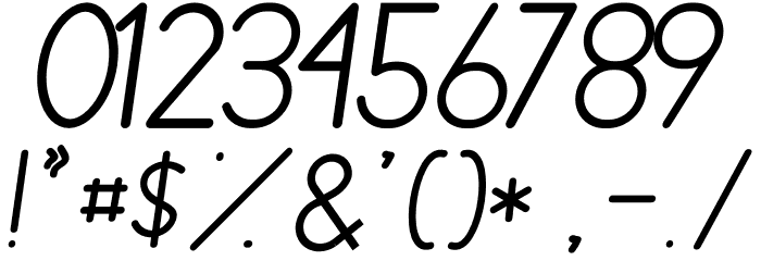 Nairi Amber Sanserif Italic Font OTHER CHARS