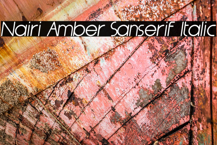 Nairi Amber Sanserif Italic Font examples