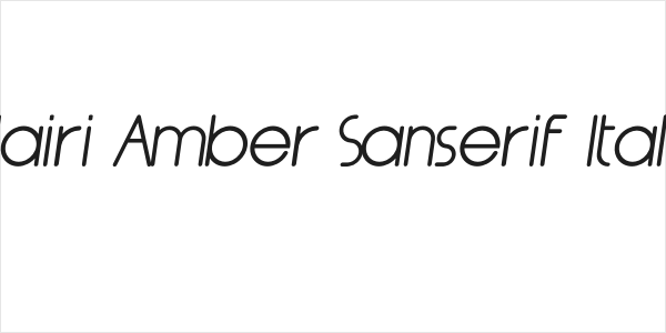 Nairi Amber Sanserif Italic Logo