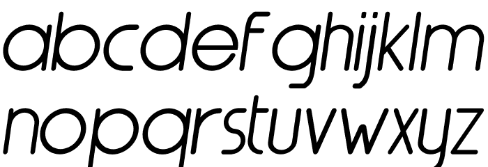 Nairi Amber Sanserif Italic Font LOWERCASE