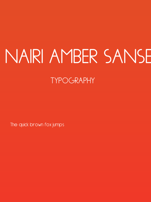 Nairi Amber Sanserif Poster