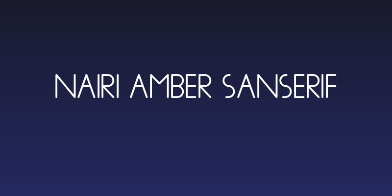 Nairi Amber Sanserif Social Header