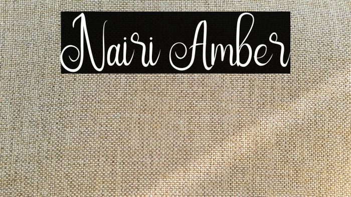 Nairi Amber Font examples