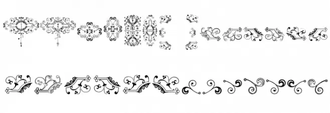Naive Ornaments Free 字体 大写