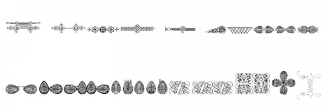 Naive Ornaments Free Font Litere mici