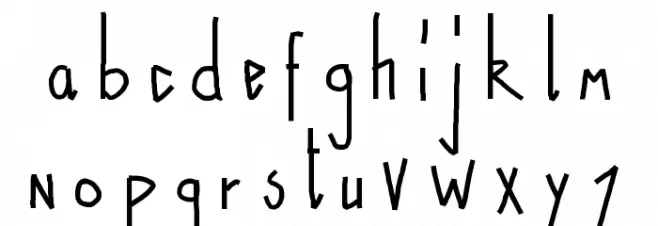 Naive Font Litere mici