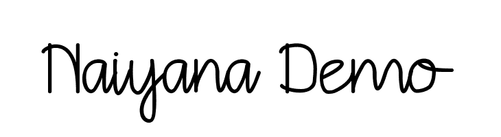 Naiyana Demo  नि: शुल्क फ़ॉन्ट्स डाउनलोड