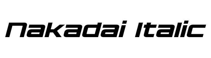 Nakadai Italic  Descarca Fonturi Gratis