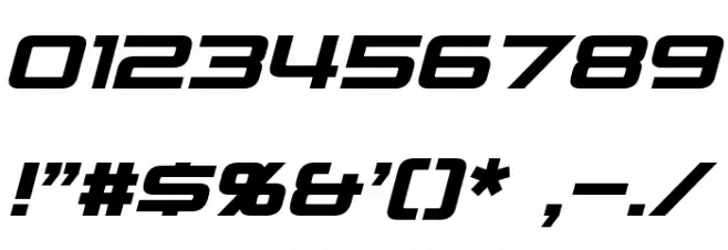 Nakadai Italic Font OTHER CHARS