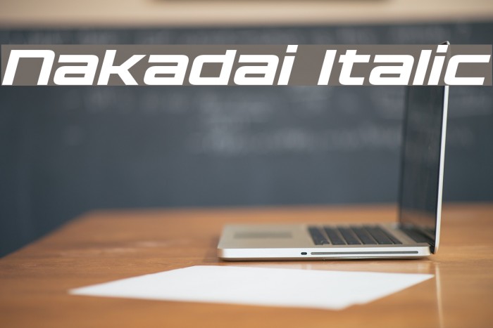 Nakadai Italic Font examples