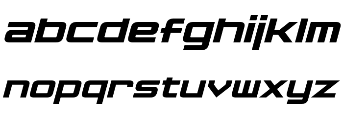 Nakadai Italic Font LOWERCASE