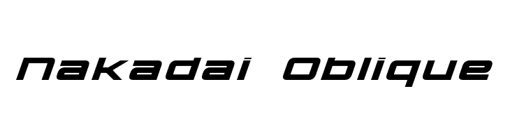 Nakadai Oblique Font