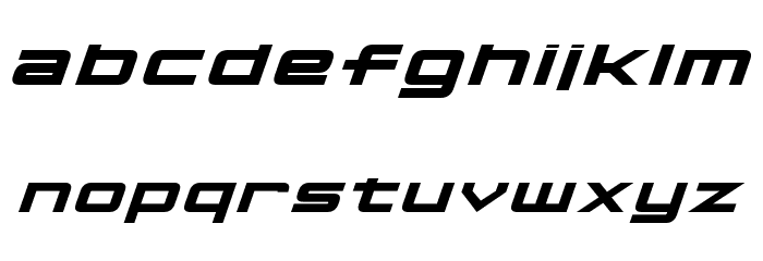 Nakadai Oblique Font LOWERCASE