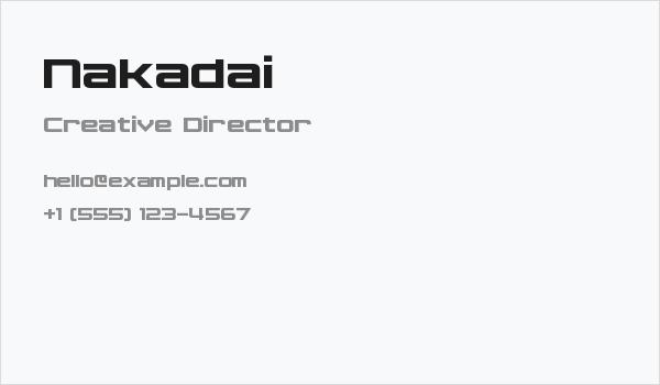 Nakadai Business Card