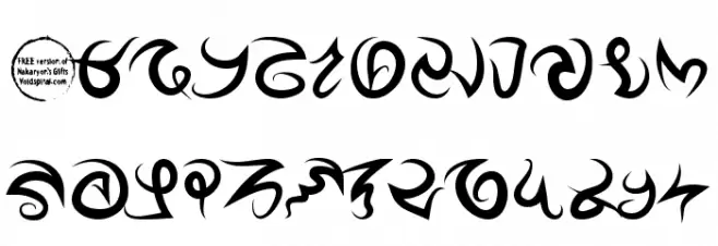 Nakaryon's Gifts Bold Font UPPERCASE