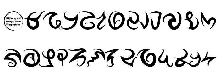 Nakaryon's Gifts Bold Font LOWERCASE