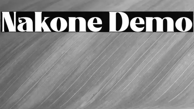 Nakone Demo Font examples