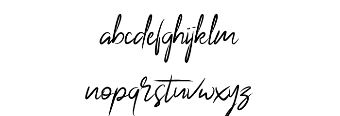 NalikaSignature Font LOWERCASE