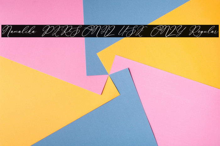 Namalika PERSONAL USE ONLY Regular Example 1