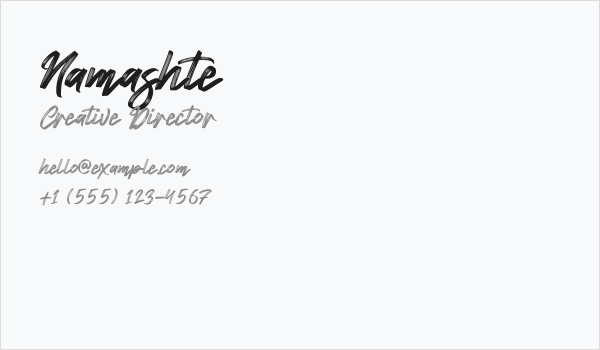 Namashte Business Card