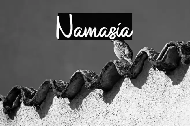 Namasia Font examples