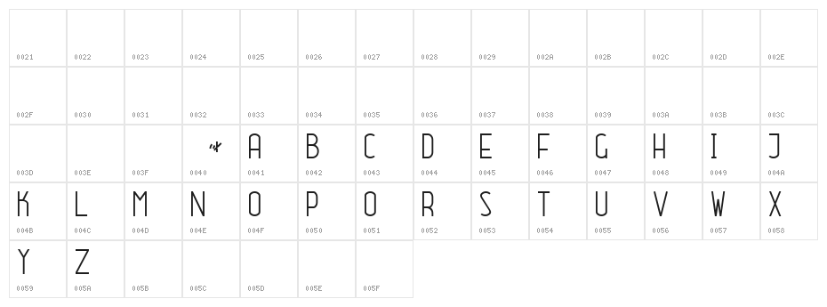 Name This Font Normal Character Map