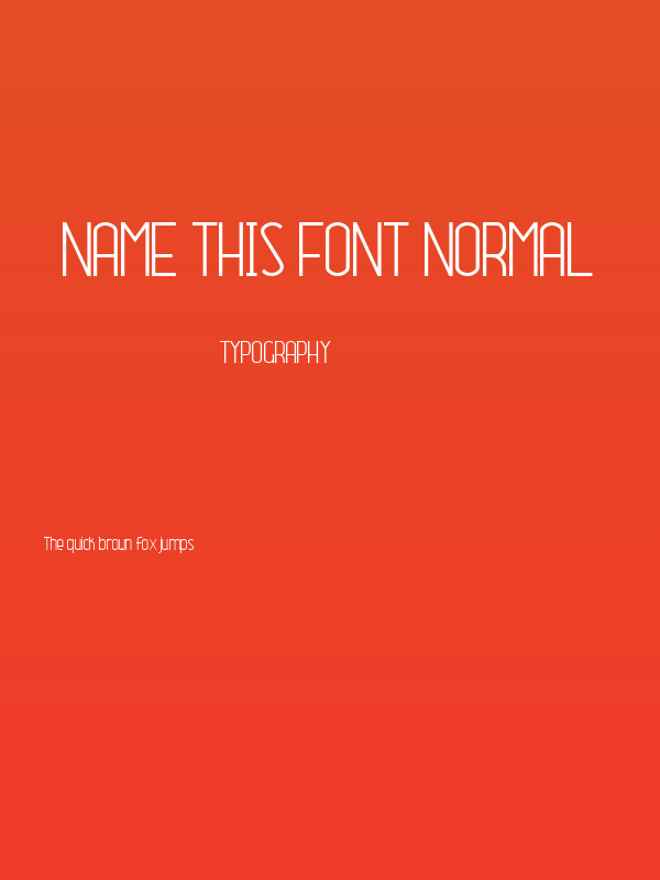 Name This Font Normal Poster