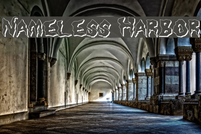 Nameless Harbor Font examples