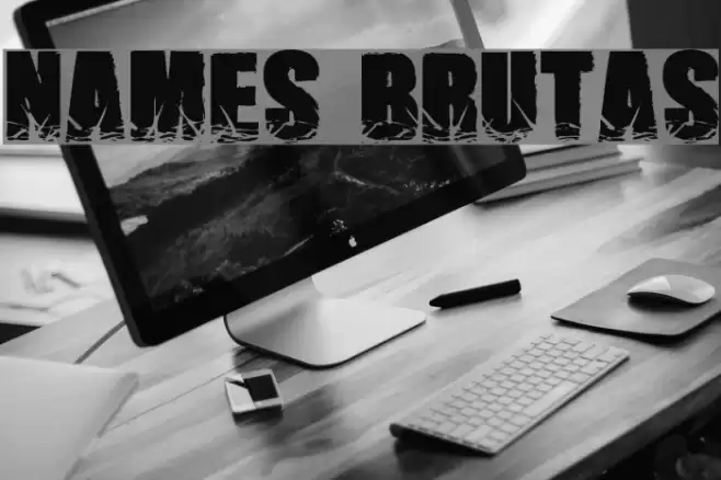 Names Brutas Font examples