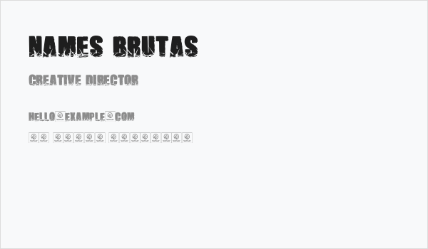 Names Brutas Business Card