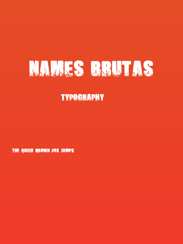 Names Brutas Poster