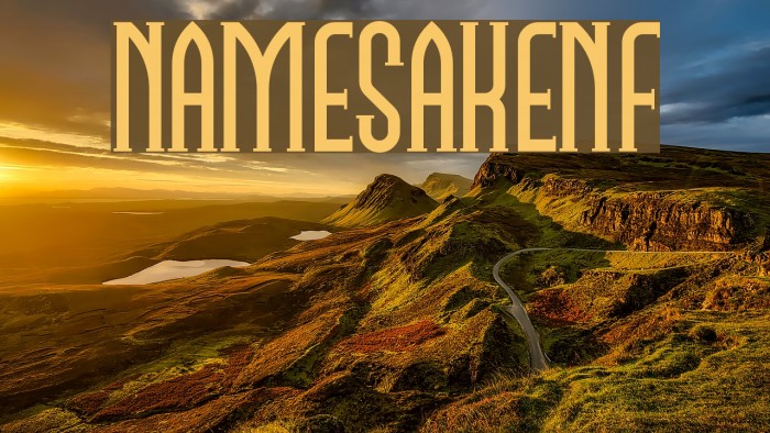 NamesakeNF Font examples