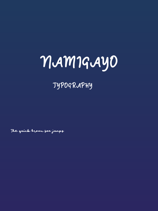 Namigayo Poster