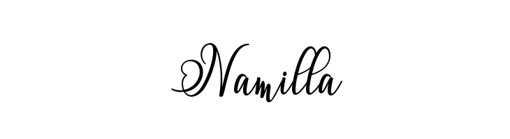 Namilla  フリーフォントのダウンロード