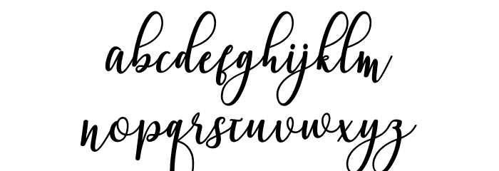 Namilla Font LOWERCASE