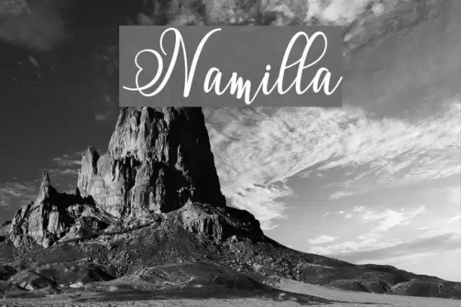 Namilla Font examples