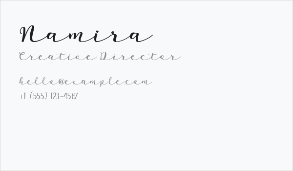 Namira Business Card