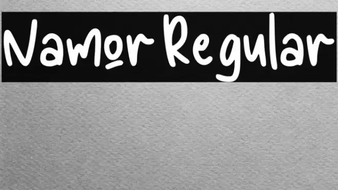 Namor Regular Font examples