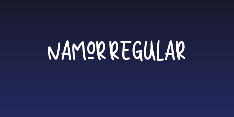 Namor Regular Social Header