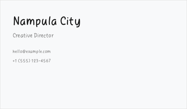 Nampula City Business Card